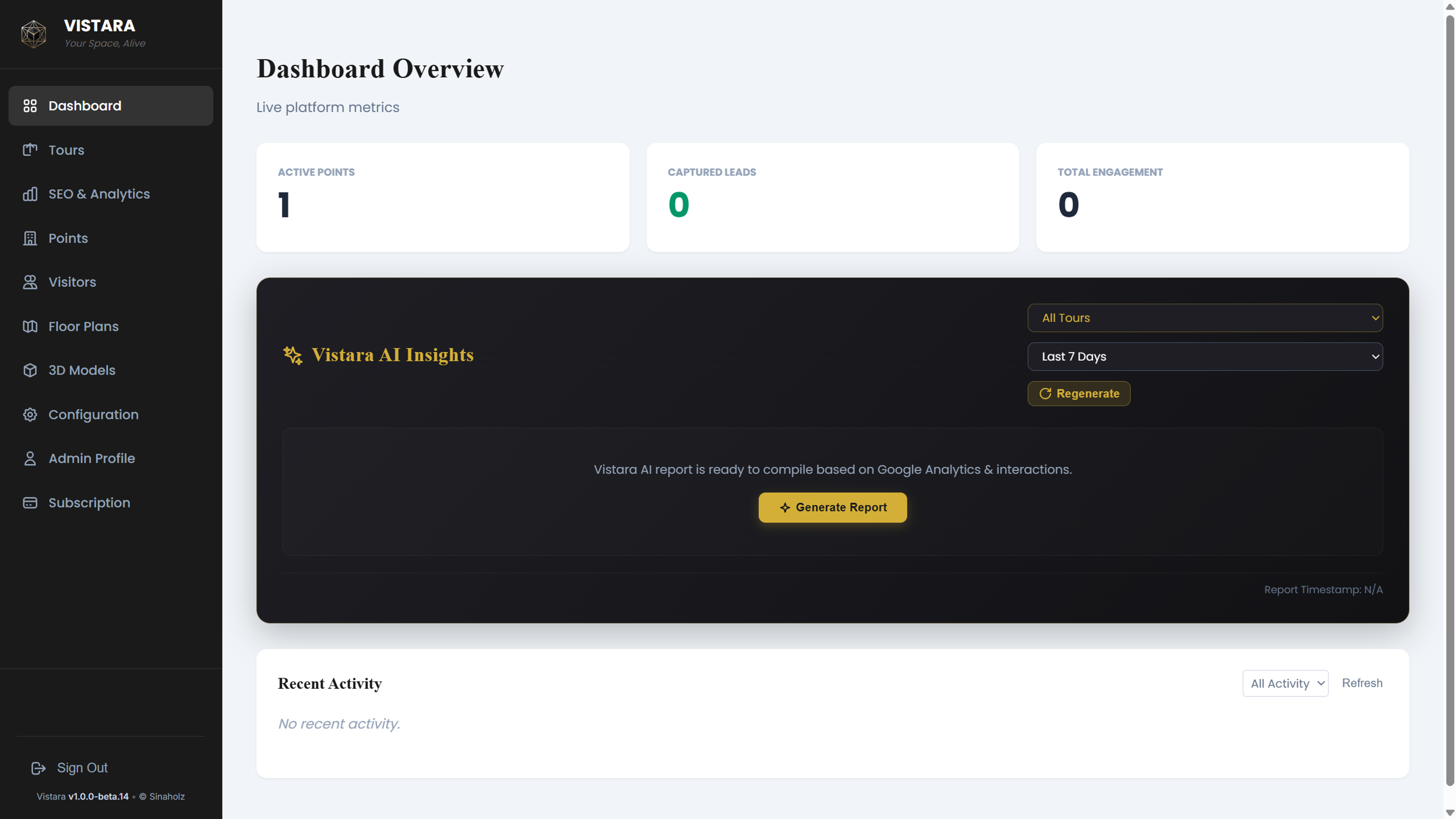 Workspace Dashboard